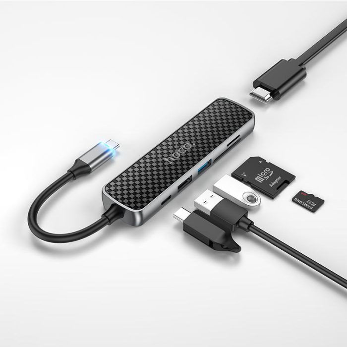 Hoco HB24 6-in-1 Multimedia USB Type-C Hub Price In BD