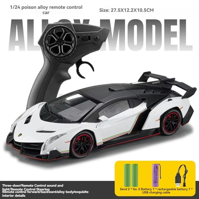 Lamborghini Aventador 1/24 Diecast RC Metal Car with Remote
